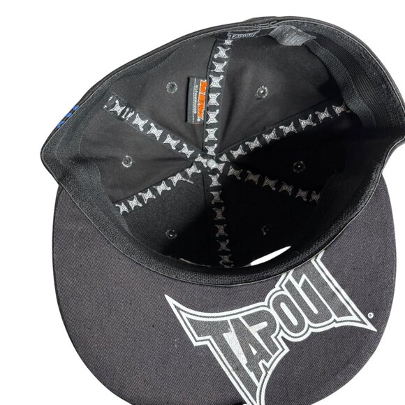 Tapout X Bud Light Fitted Hat S/M Black Blue Stitch Embroidery Tek Flex - Picture 6 of 7